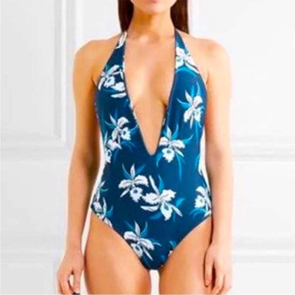 Mikoh Hinano One Piece Blue Swim Suit Size XL